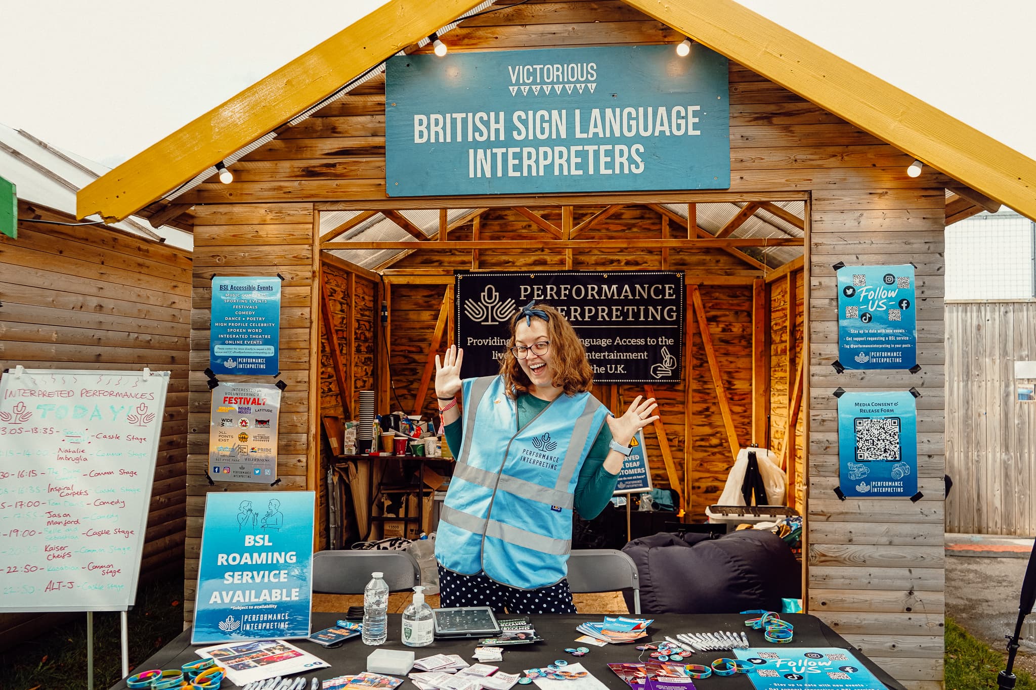 Volunteers at a PI event